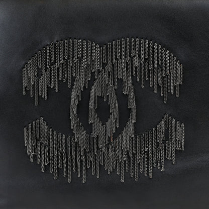 Chanel Black Lambskin Grand Cabernet Tote with Dripping Chains