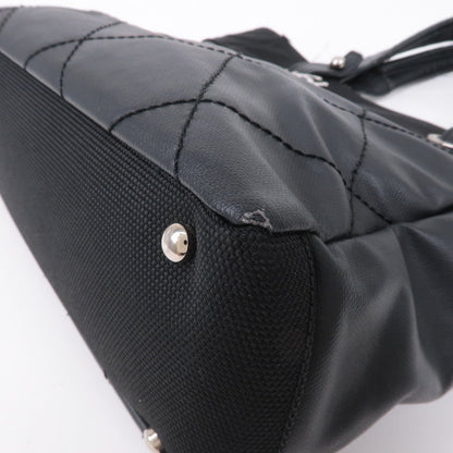 CHANEL Paris Biarritz Coated Canvas Leather Tote Bag PM A34208