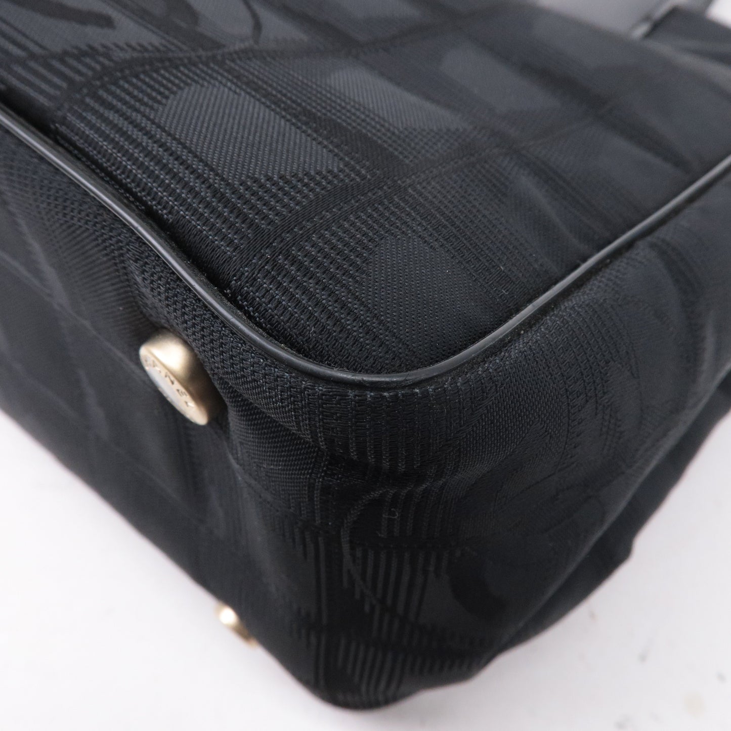 CHANEL New Travel Line Nylon Jacquard PM Tote Bag Black A20457