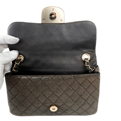 Chanel Metallic Black and Gold Crystal Flap Bag