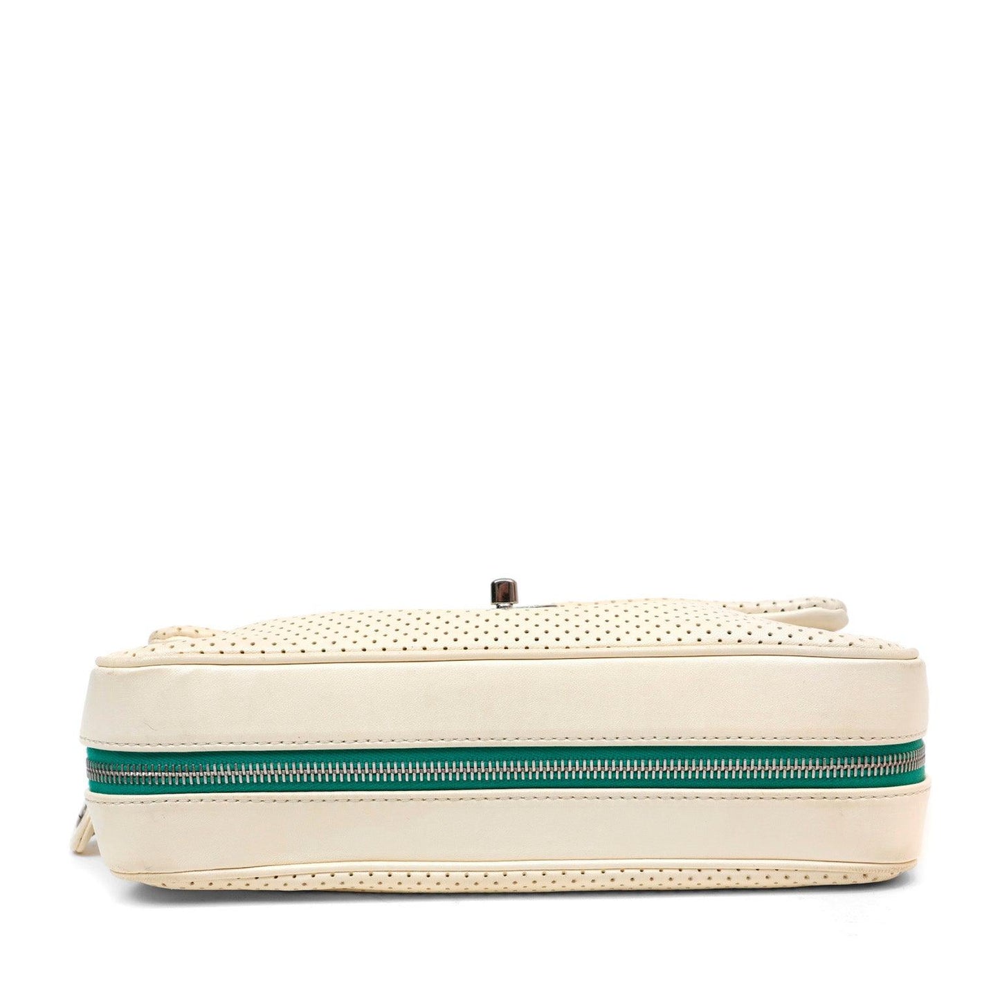 Chanel Pale Yellow Perforated Leather Baseball Spirit Bag