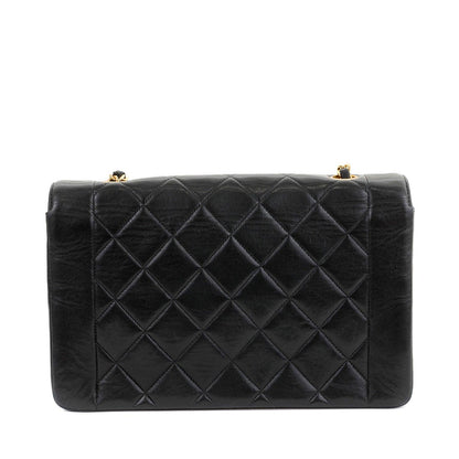 Chanel Black Lambskin Real Princess Diana Classic Medium with Gold Hardware