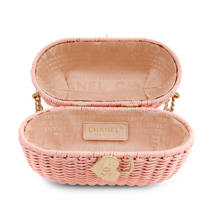Chanel Oval Pink Basket w/ Gold Hardware Runway