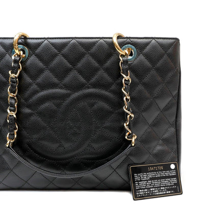 Chanel Black Caviar Grand Shopping Tote GST