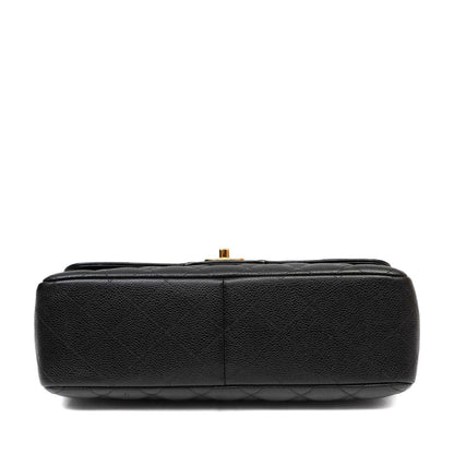 Chanel Black Caviar Jumbo Classic with Gold Hardware