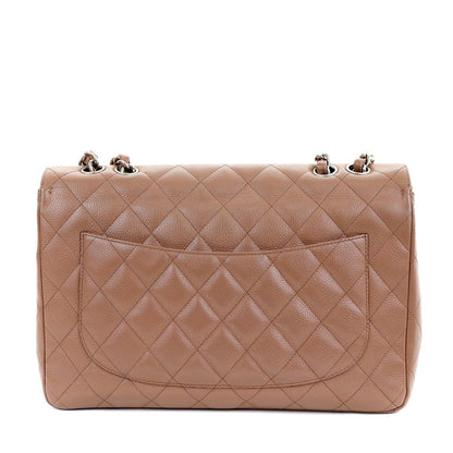 Chanel Caramel Caviar Jumbo Classic w/ Silver Hardware
