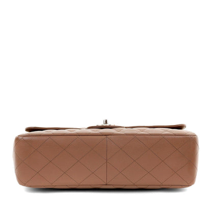 Chanel Caramel Caviar Jumbo Classic w/ Silver Hardware