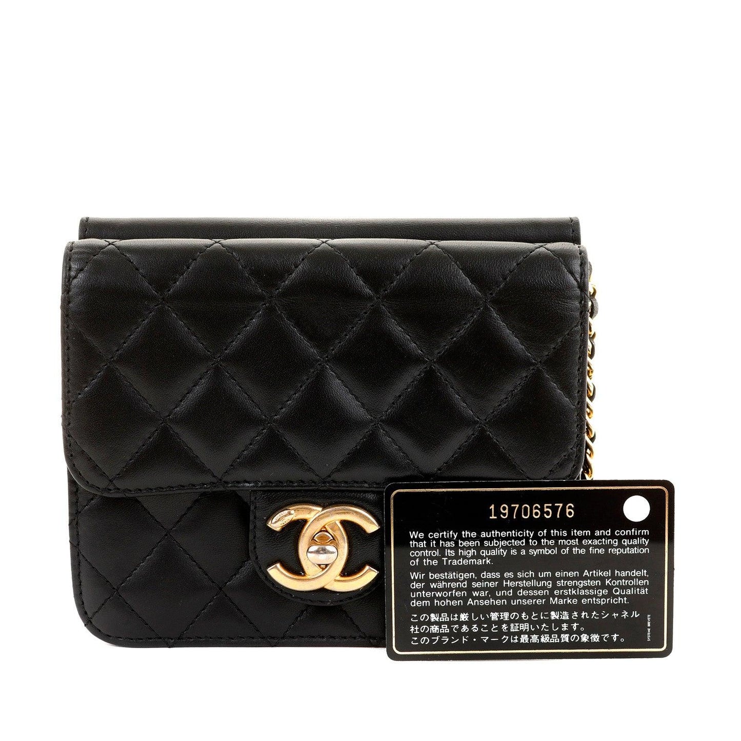 Chanel Black Lambskin WOC with Gold Hardware