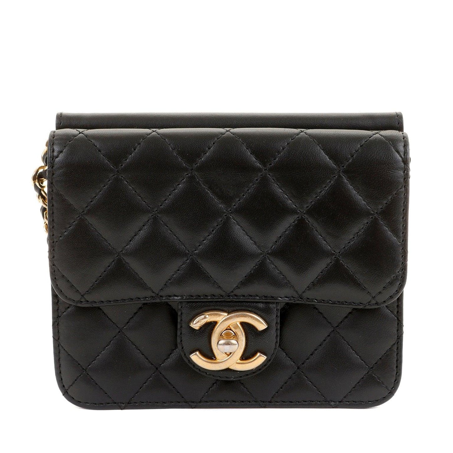 Chanel Black Lambskin WOC with Gold Hardware