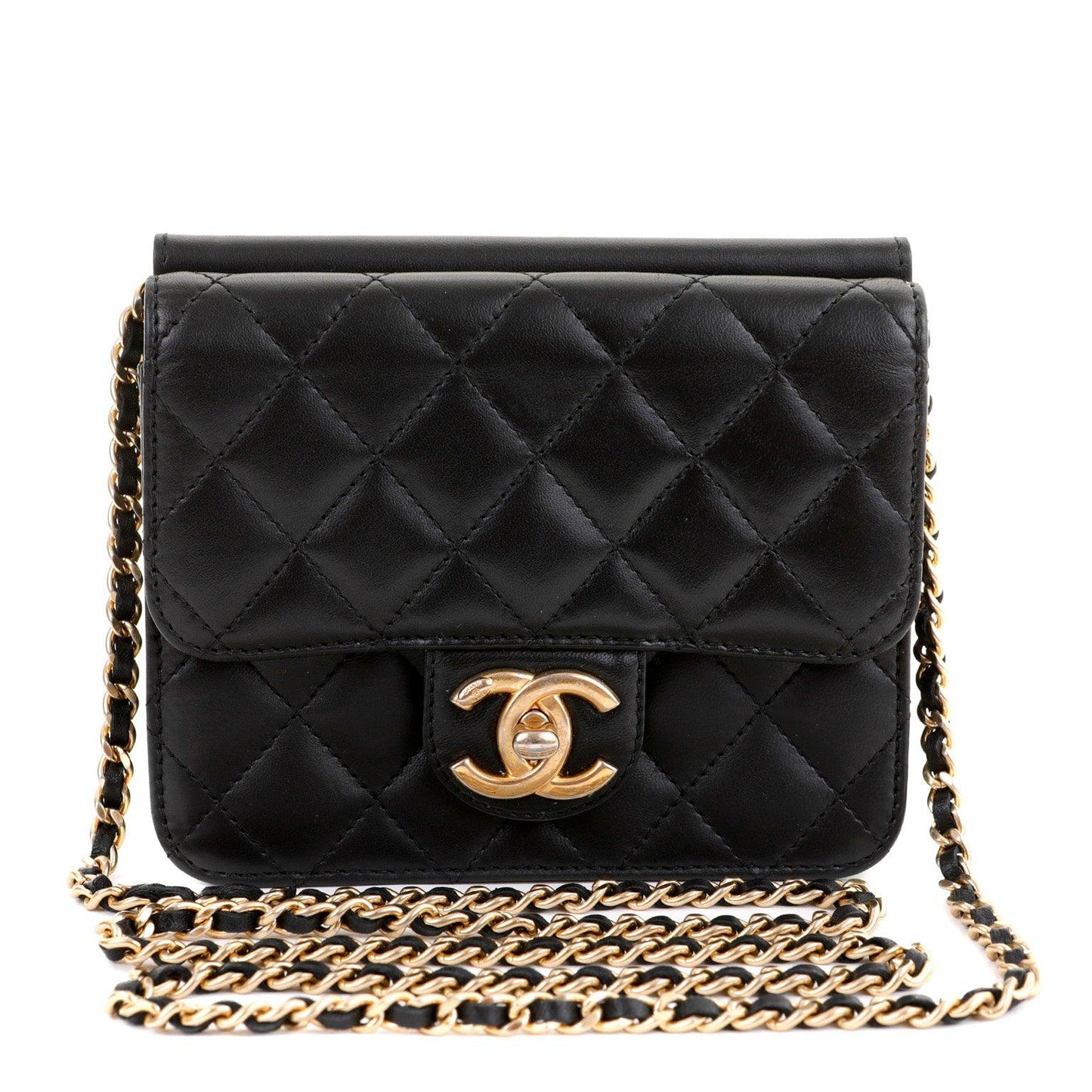 Chanel Black Lambskin WOC with Gold Hardware