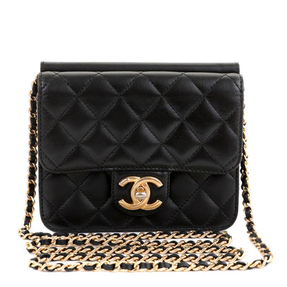 Chanel Black Lambskin WOC with Gold Hardware
