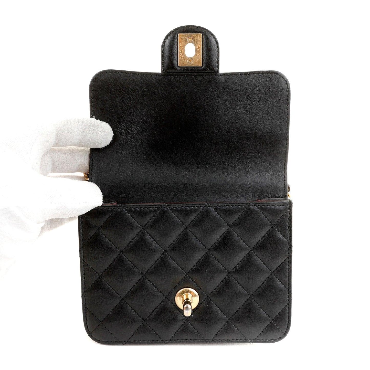 Chanel Black Lambskin WOC with Gold Hardware