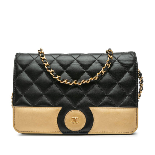 Chanel Sac CC Bicolor Quilted Lambskin Wallet On Chain