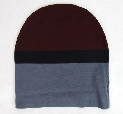 Gucci  GG Logo Striped Beanie Burgundy Blue Black