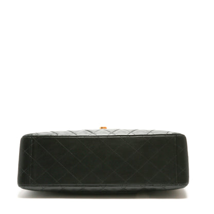 CHANEL Vintage Classic Jumbo XL Single Flap - Black Lambskin w/Gold