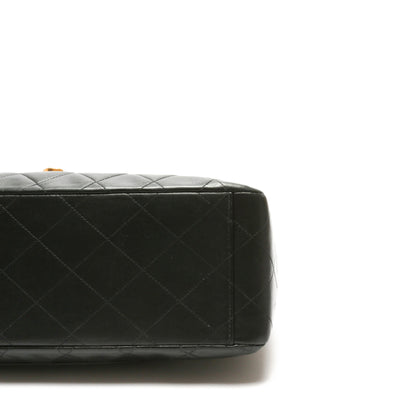 CHANEL Vintage Classic Jumbo XL Single Flap - Black Lambskin w/Gold