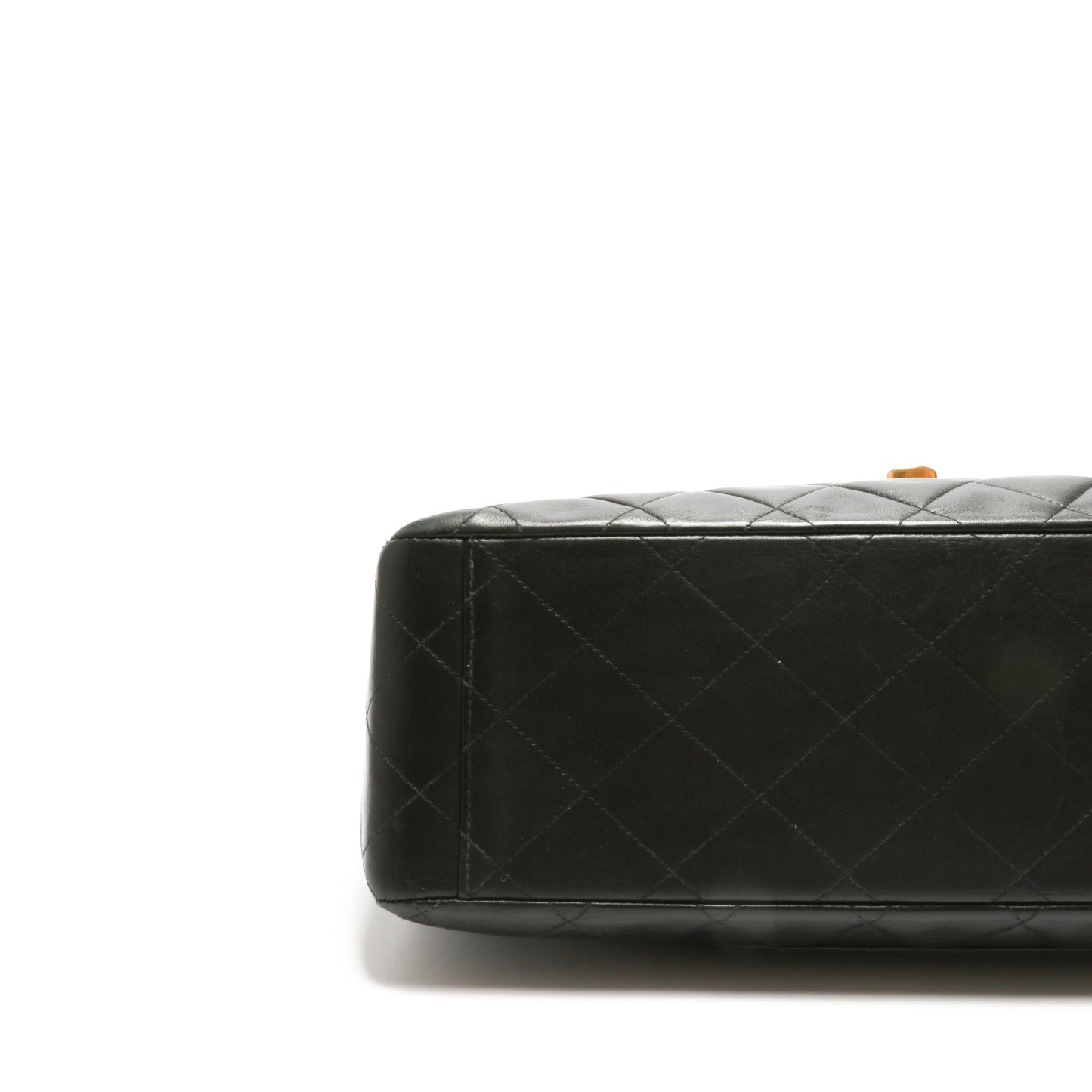 CHANEL Vintage Classic Jumbo XL Single Flap - Black Lambskin w/Gold
