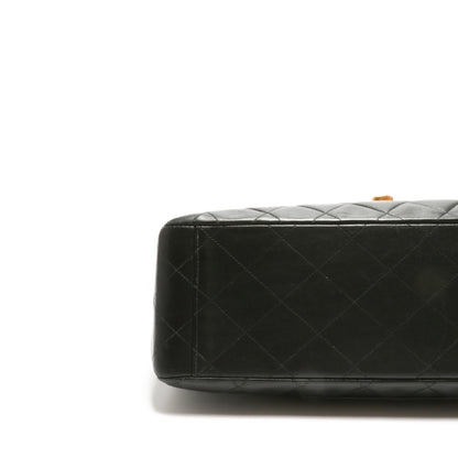 CHANEL Vintage Classic Jumbo XL Single Flap - Black Lambskin w/Gold