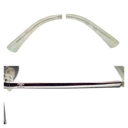 Chanel 4215 CC Shield Quilting Runway Sunglasses Silver Purple