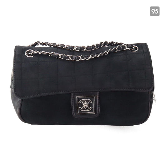 Chanel CC Choco Bar Suede & Leather Flap Bag Suede Shoulder Bag in New Condition