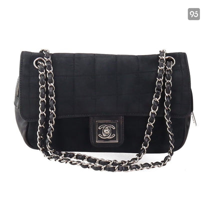 Chanel CC Choco Bar Suede & Leather Flap Bag Suede Shoulder Bag in New Condition