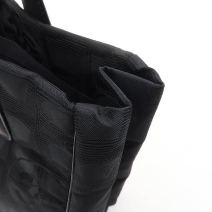 CHANEL New Travel Line Nylon Jacquard PM Tote Bag Black A20457