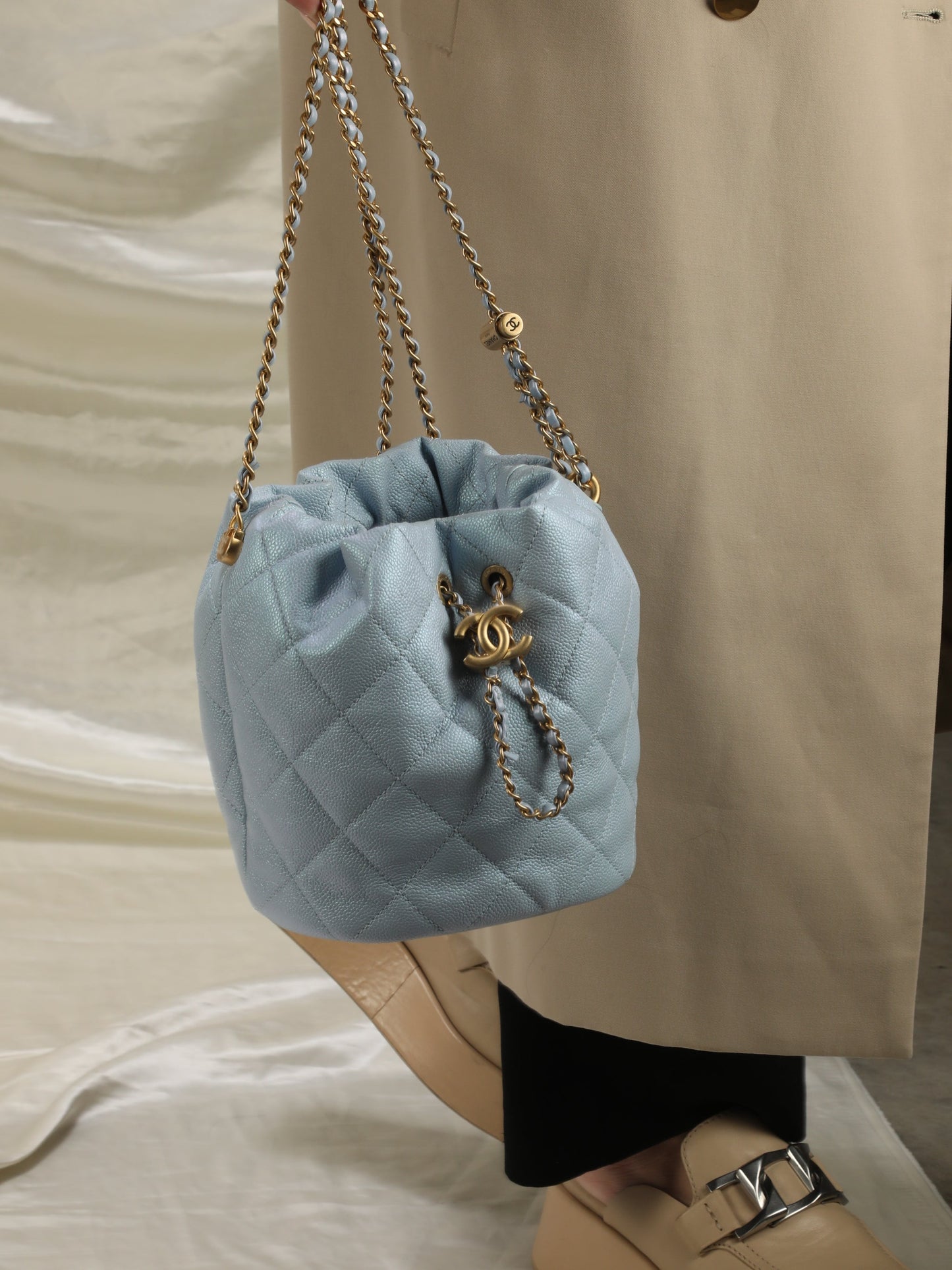Chanel 2021 Iridescent Bucket Bag