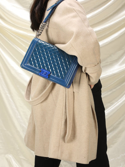 Chanel Patent Medium Boy Bag