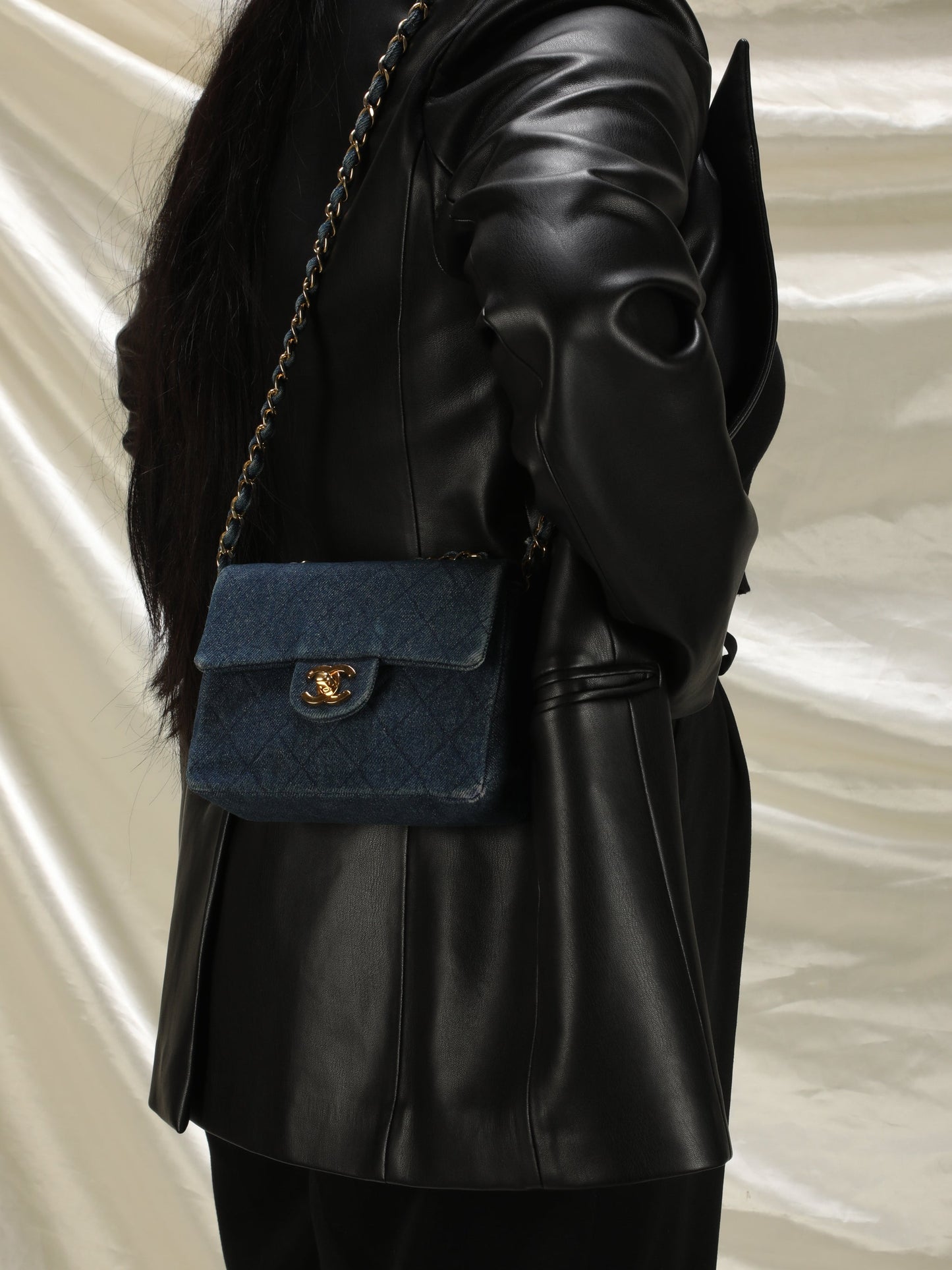 Extremely Rare Chanel Denim Mini Classic Flap