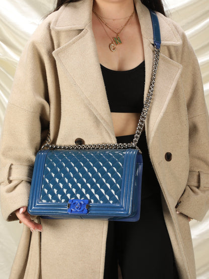 Chanel Patent Medium Boy Bag