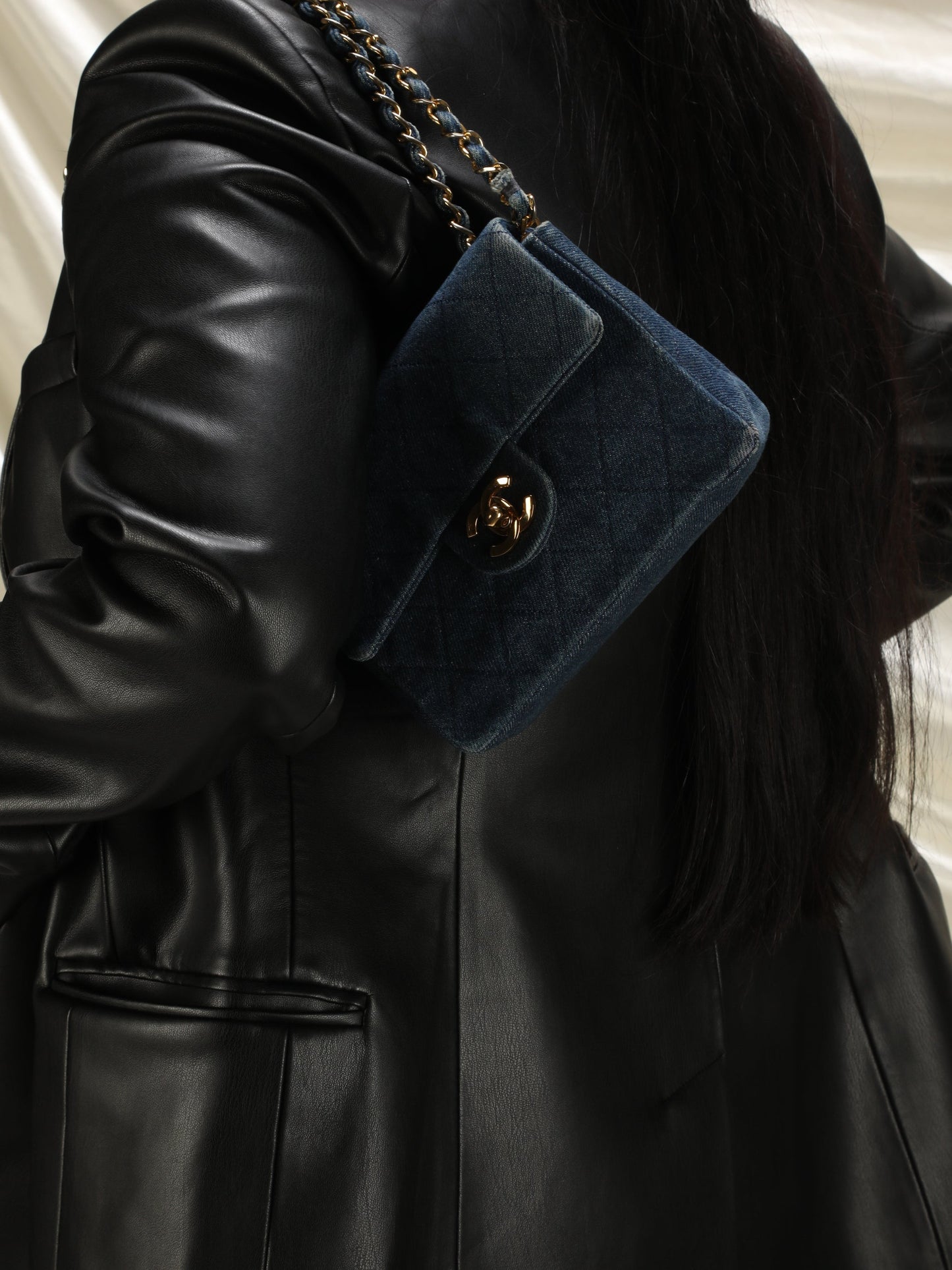 Extremely Rare Chanel Denim Mini Classic Flap