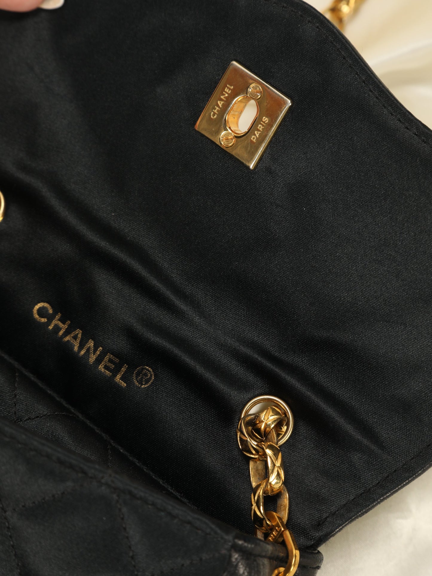 Extremely Rare Chanel Satin Bijoux Mini Bag & Wallet
