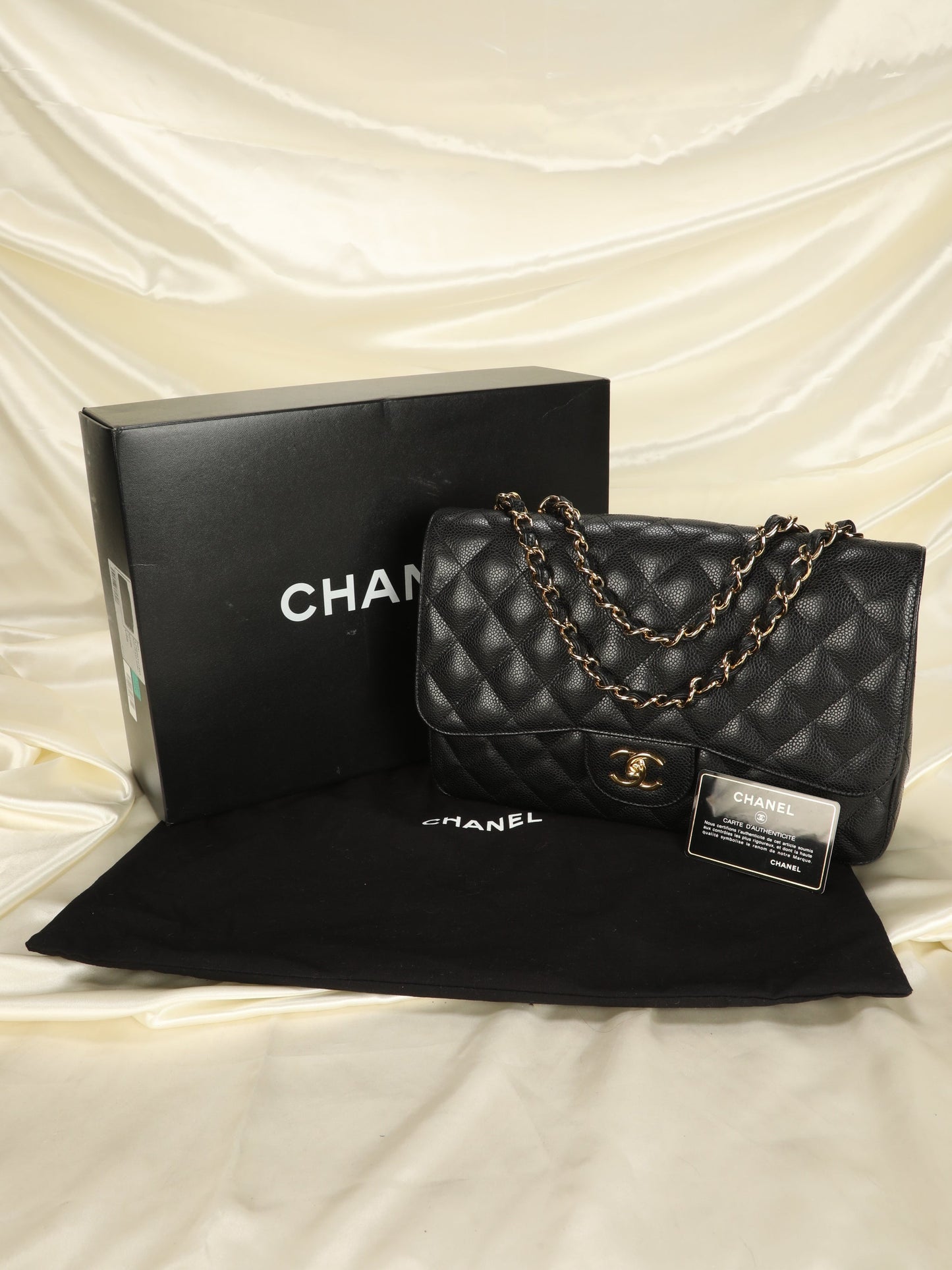 Chanel Caviar Jumbo Single Flap Bag