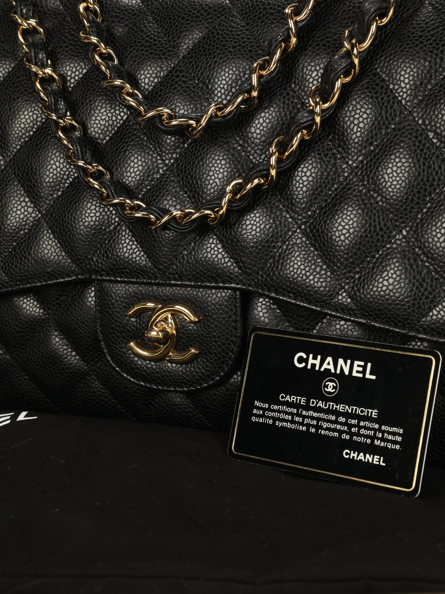 Chanel Caviar Jumbo Single Flap Bag