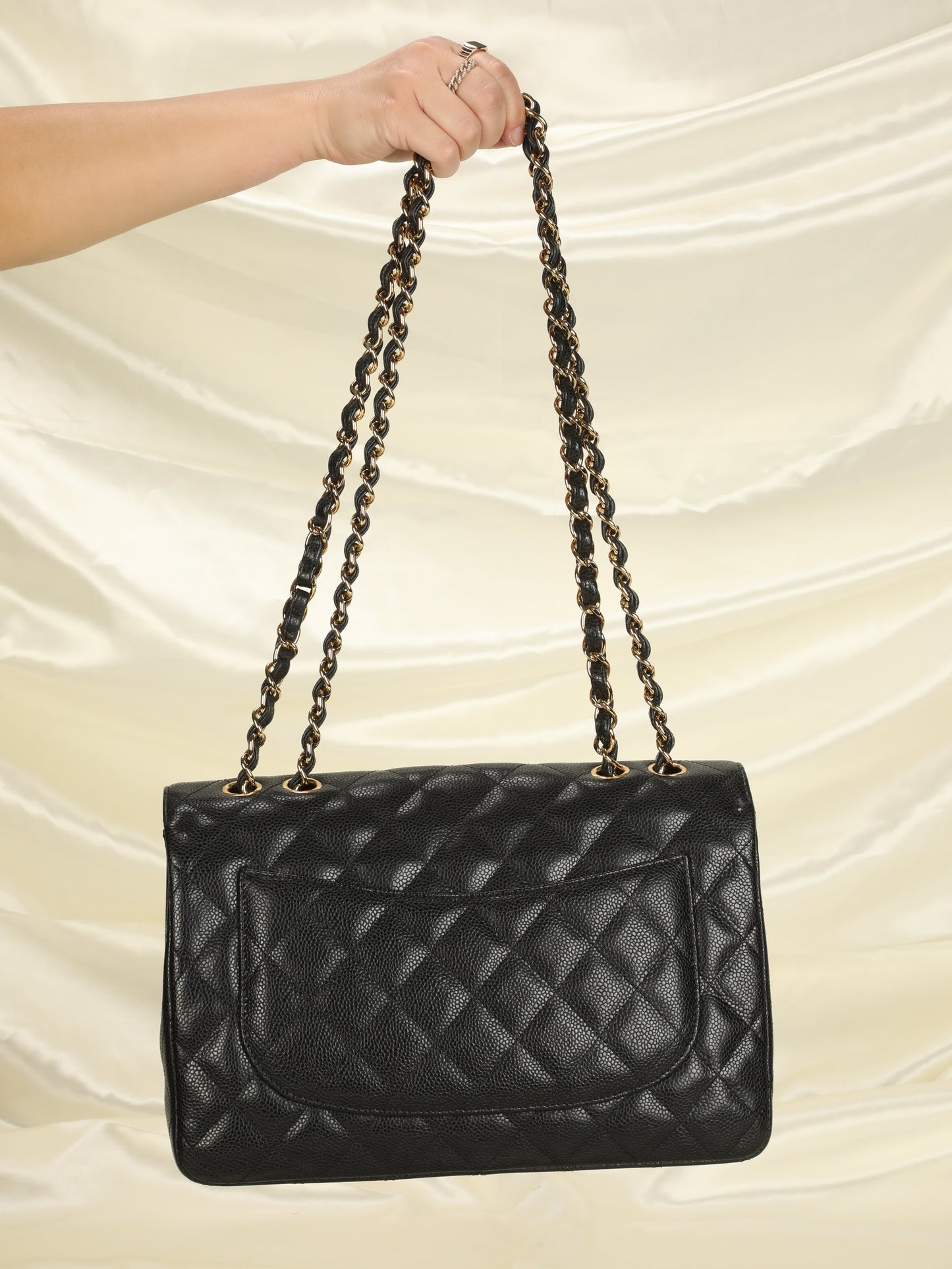 Chanel Caviar Jumbo Single Flap Bag
