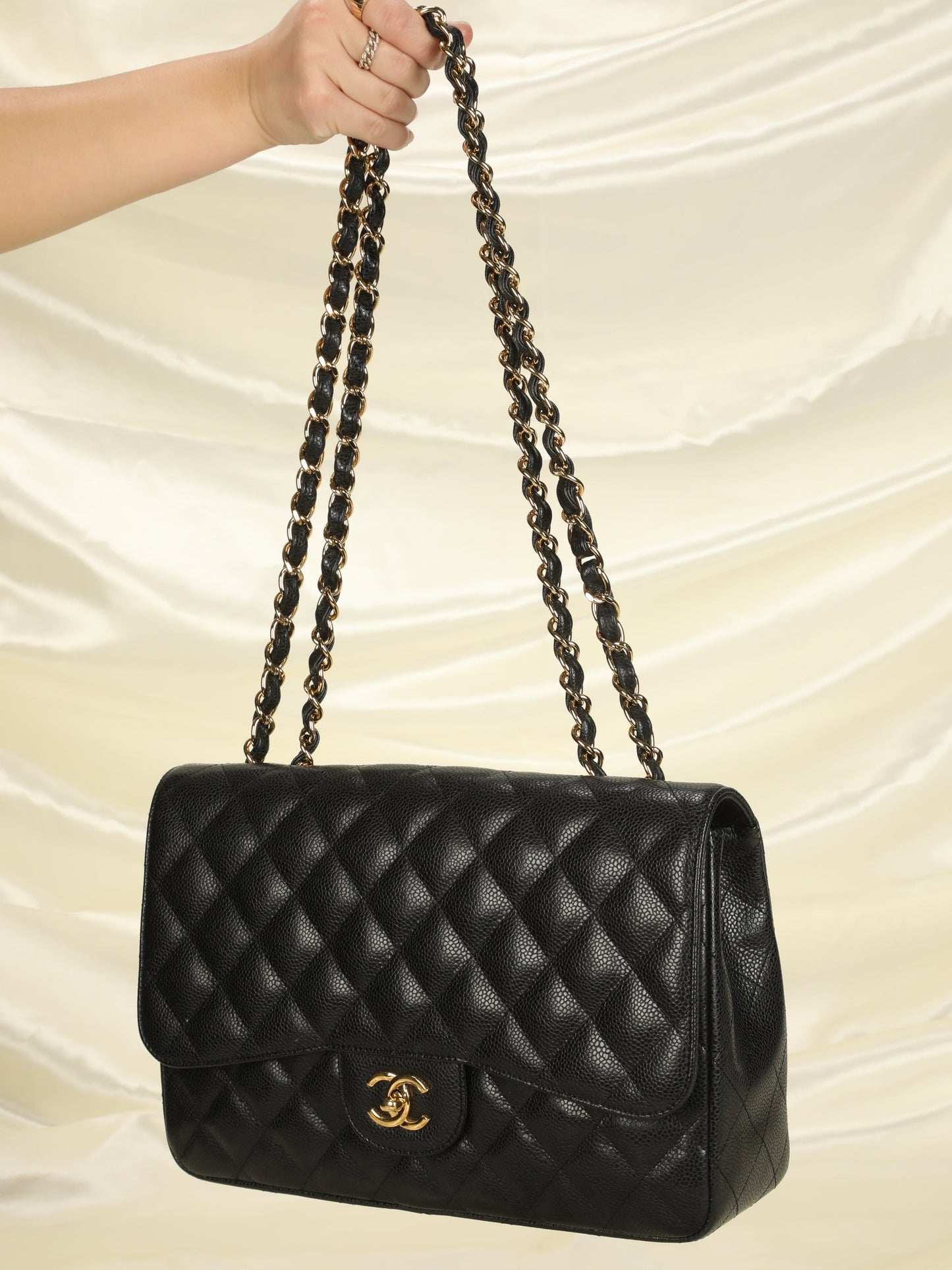 Chanel Caviar Jumbo Single Flap Bag