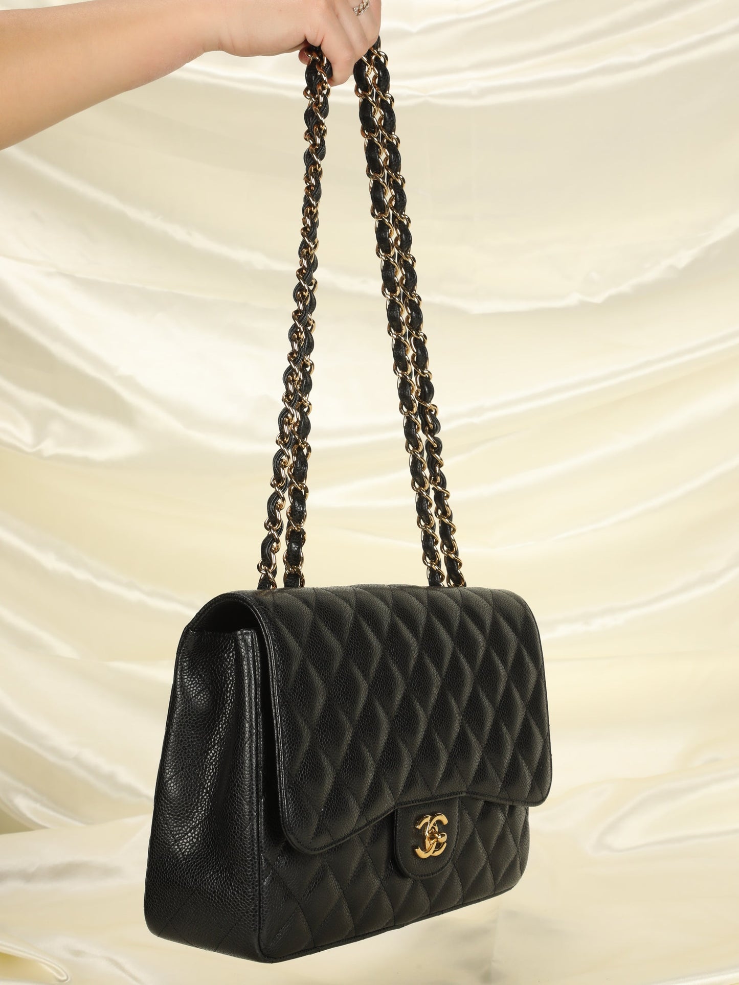 Chanel Caviar Jumbo Single Flap Bag