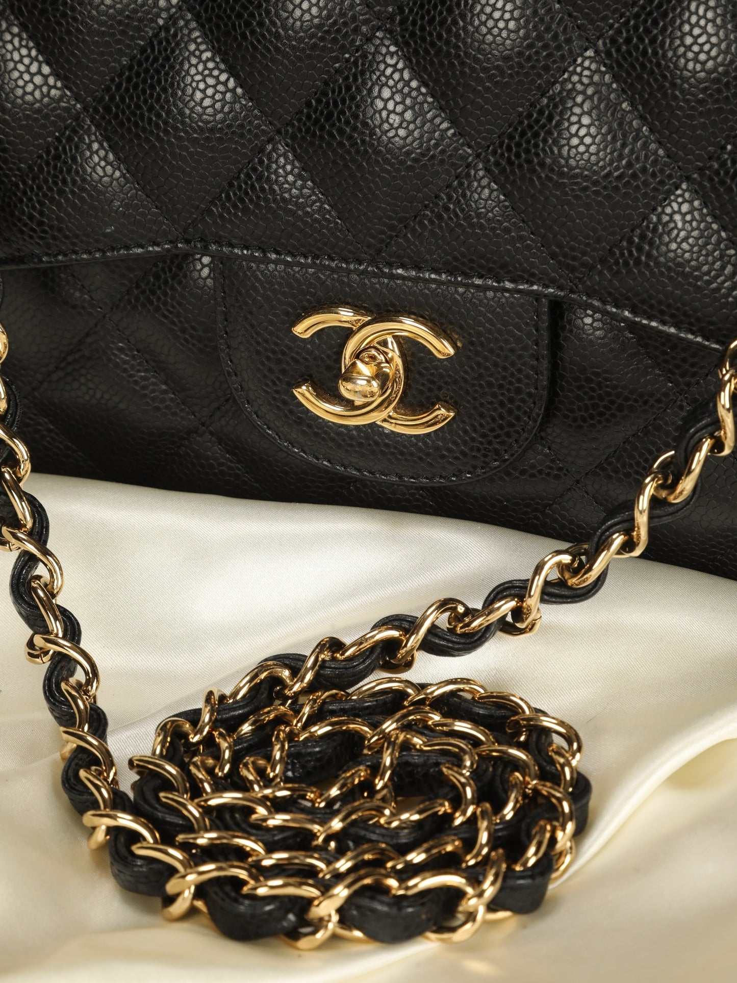 Chanel Caviar Jumbo Single Flap Bag