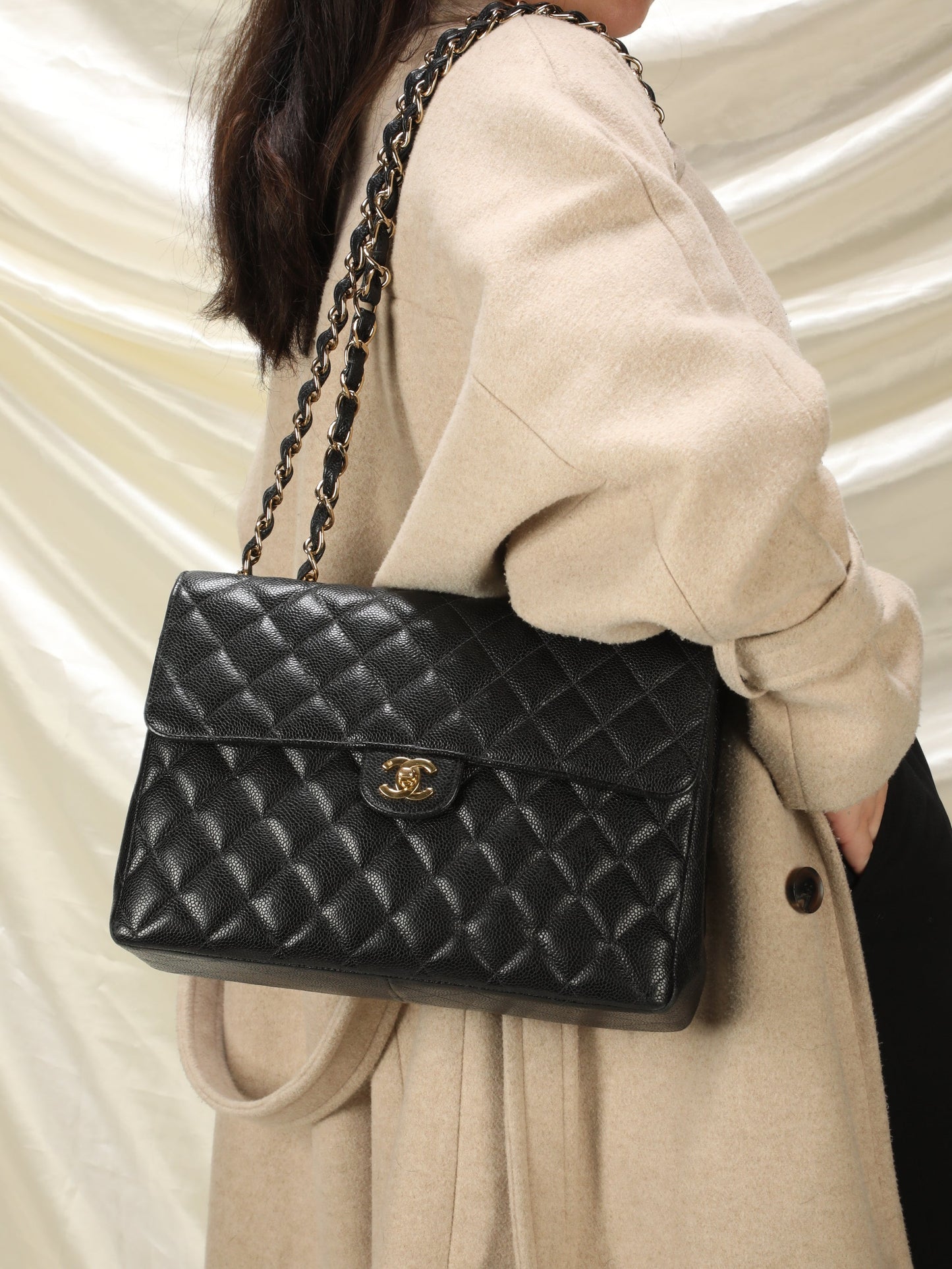Chanel Caviar Jumbo Flap Bag