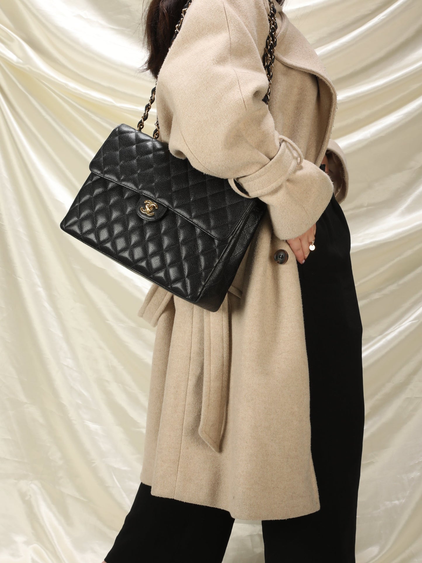 Chanel Caviar Jumbo Flap Bag