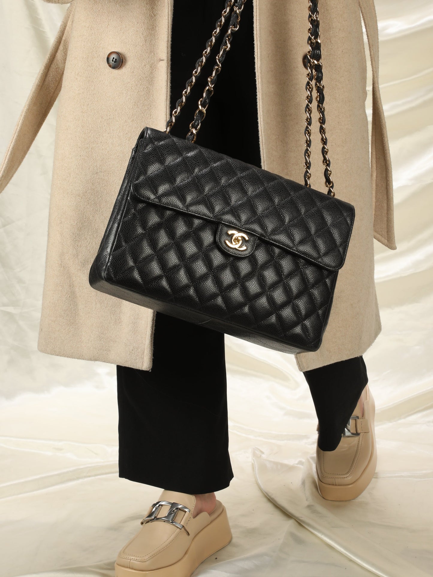 Chanel Caviar Jumbo Flap Bag