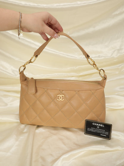 Chanel Surpique Beige Hobo