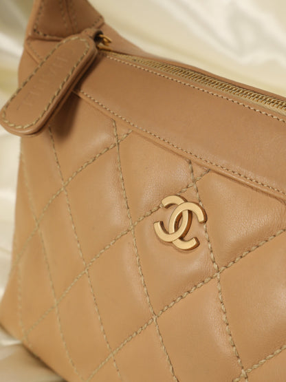 Chanel Surpique Beige Hobo