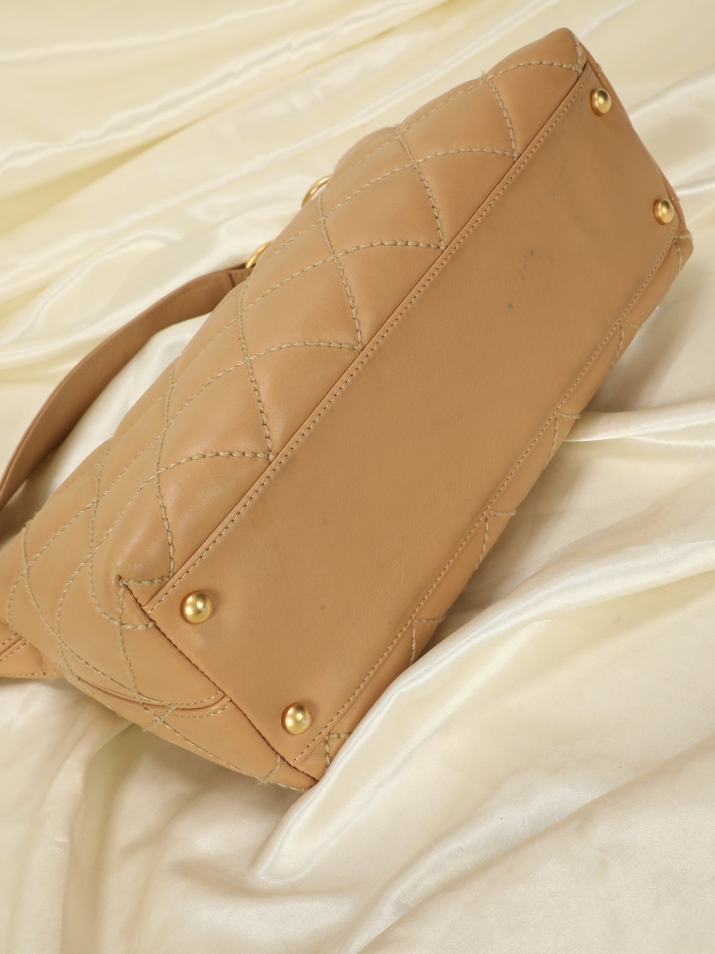 Chanel Surpique Beige Hobo