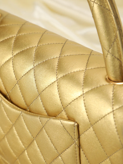 Extremely Rare Chanel Metallic Kelly Top Handle