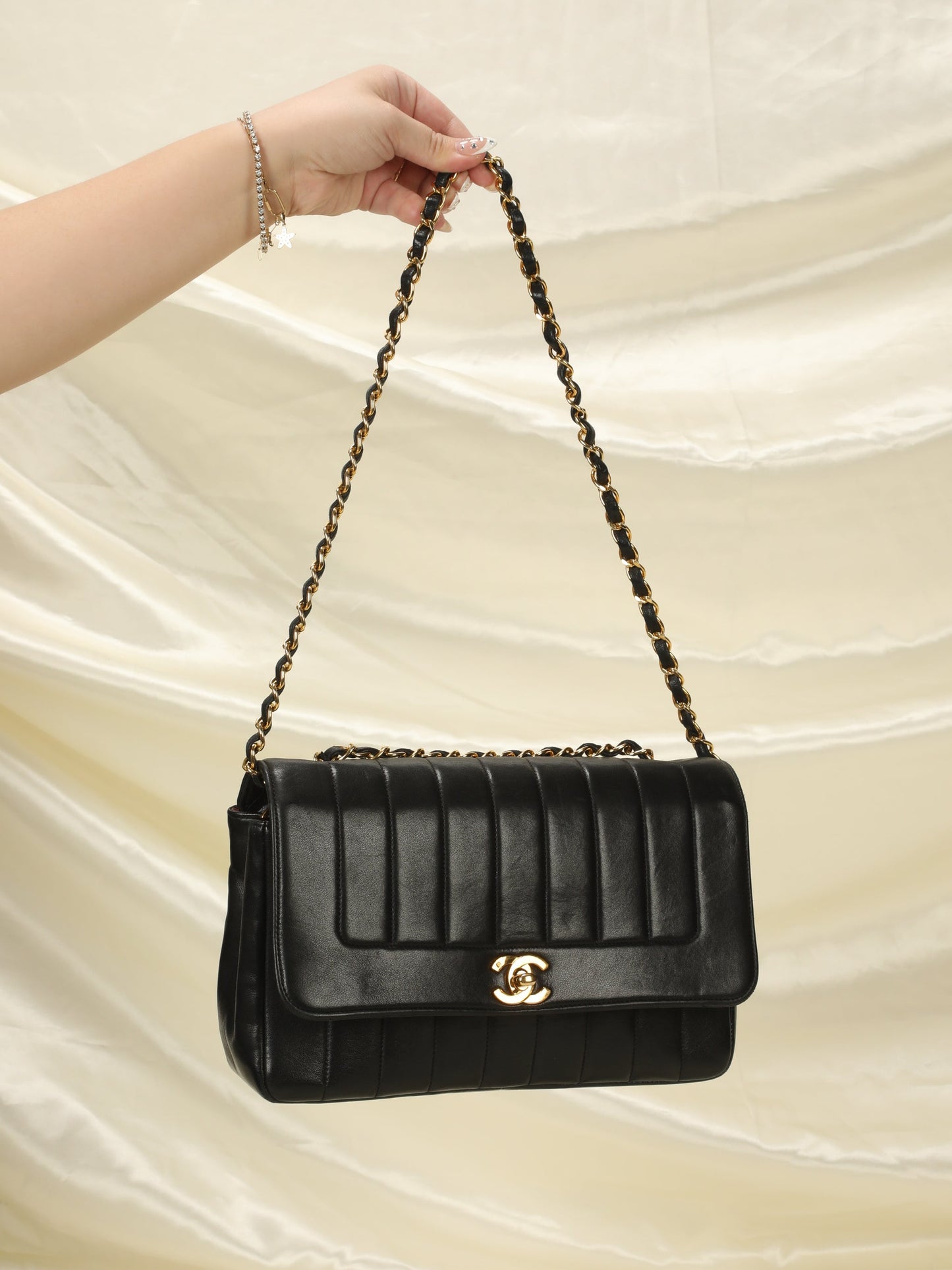 Chanel Vertical Lambskin Medium Flap