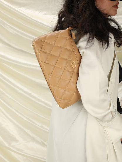 Chanel Surpique Beige Hobo