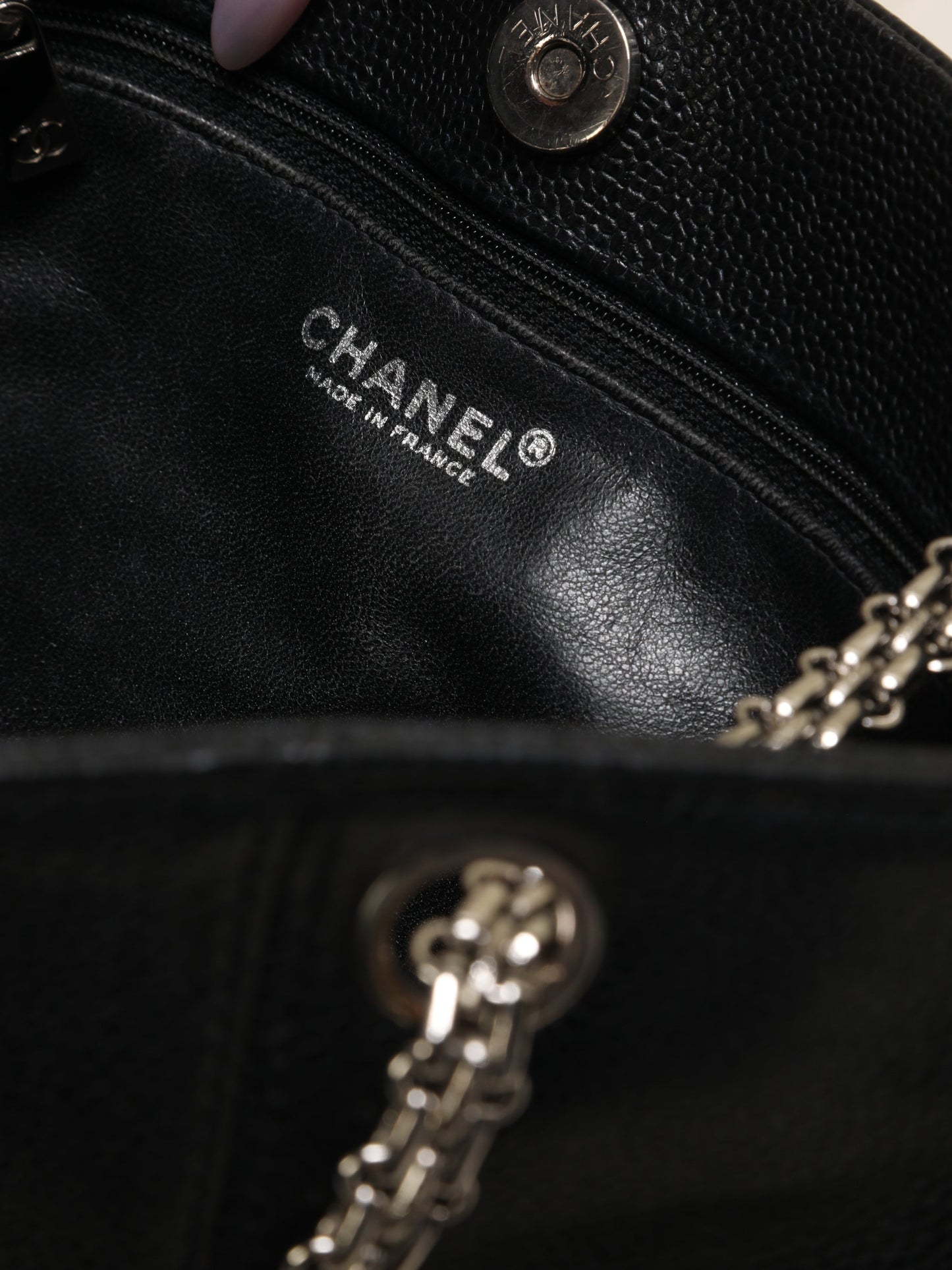 Chanel Caviar Chain Tote
