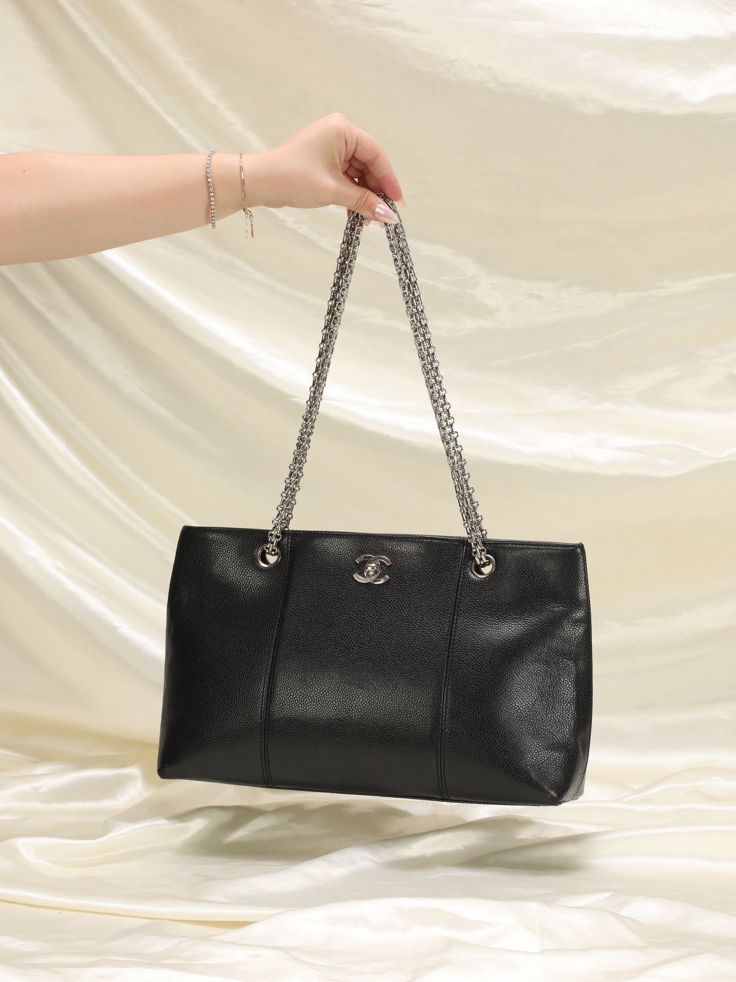 Chanel Caviar Chain Tote
