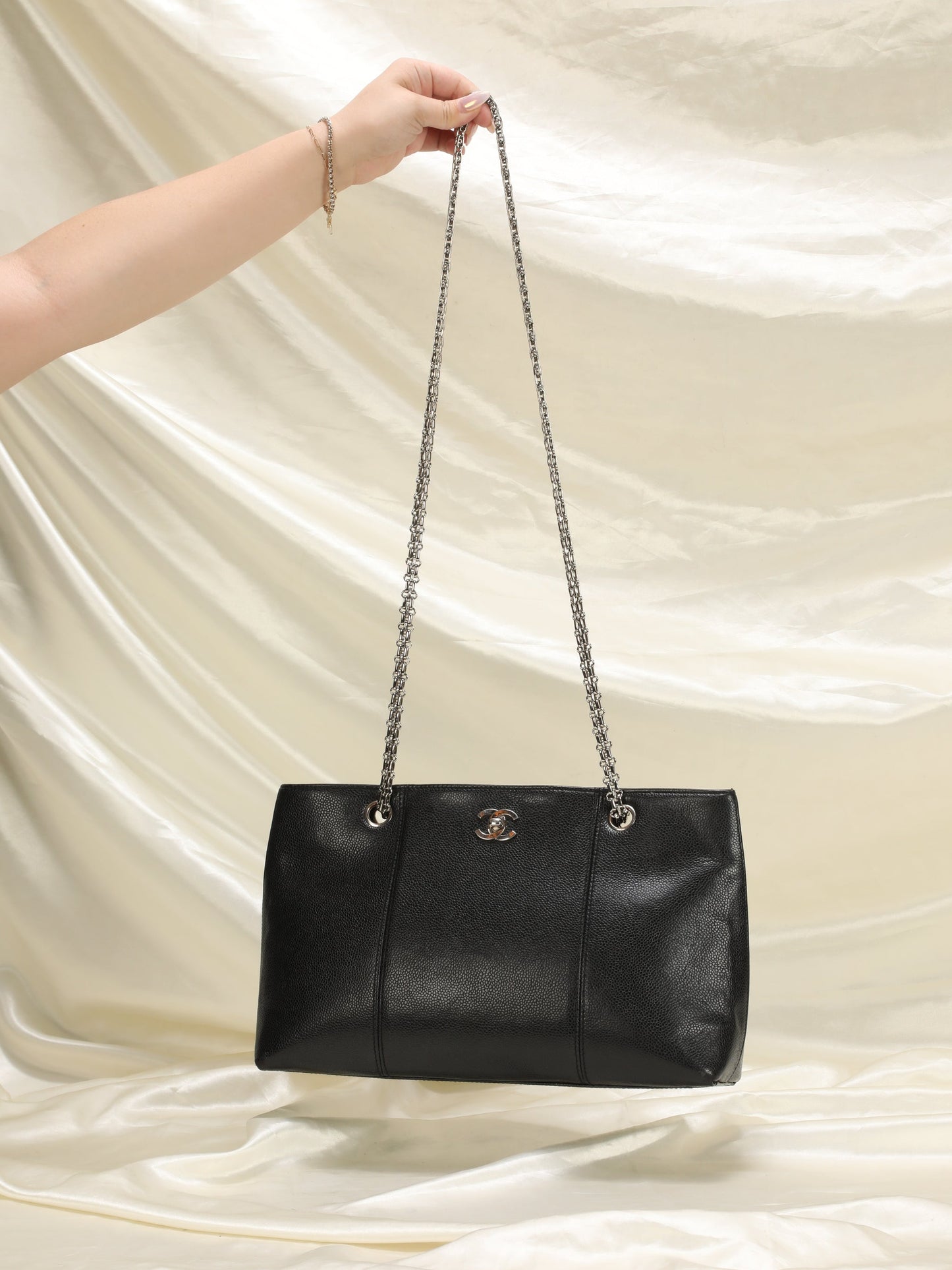 Chanel Caviar Chain Tote